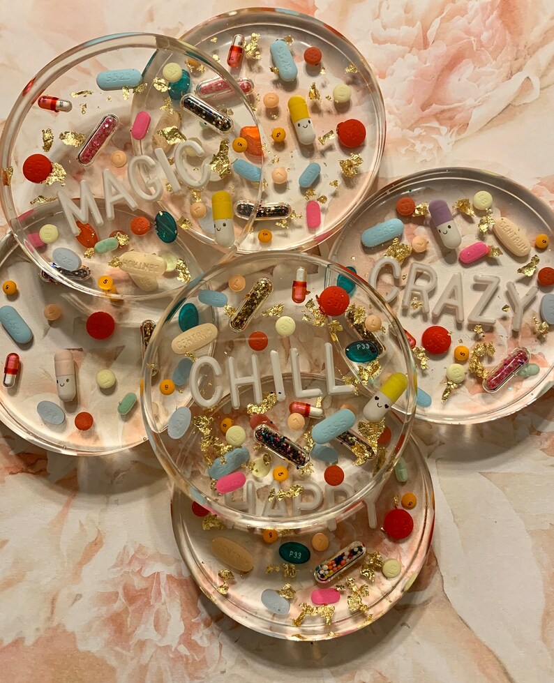 Resin Pill Trinket Tray 4x8 Custom Etsy