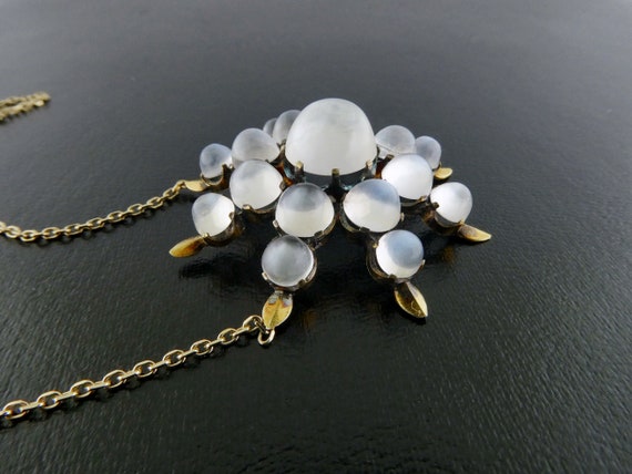 Antique Victorian 14K Yellow Gold & Moonstone Sta… - image 4