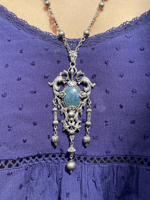 Vintage Peruzzi Sterling Silver and Sodalite Myth… - image 3