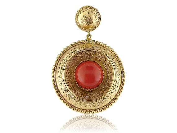 Antique Victorian Etruscan Revival 18K Yellow Gold