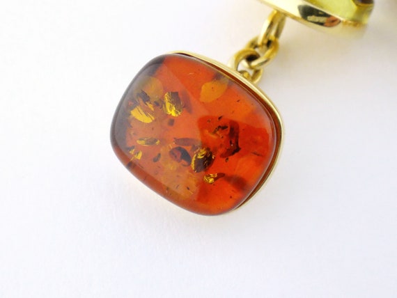 Vintage Trianon 18K Yellow Gold & Amber Intaglio … - image 6