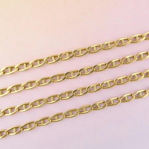 Estate Italian 18K Yellow Gold Solid Mariner Link 4.2mm /25&quot; Unisex Layering Chain | 24.8 grams