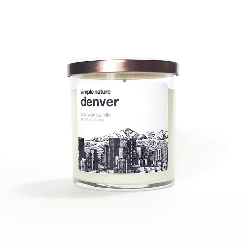 Denver Soy Wax Candle Black Currant Amber Absinthe Etsy