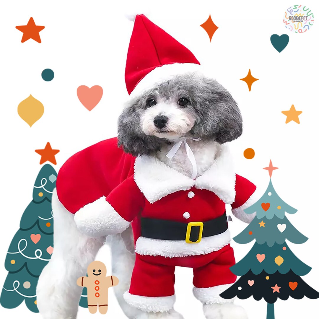2023 Pet Christmas Outfit Pet Costume Santa Clothes Dog Fashion Holiday