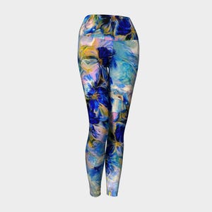Royal Blue Garden - Yoga Leggings
