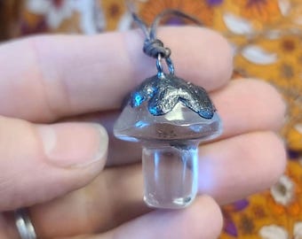 Electroformed Mushroom Necklace