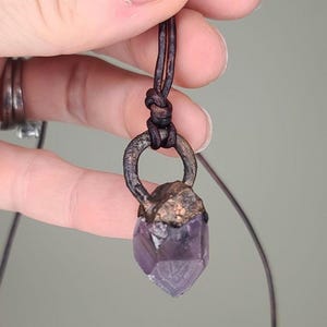 Electroformed Amethyst Necklace