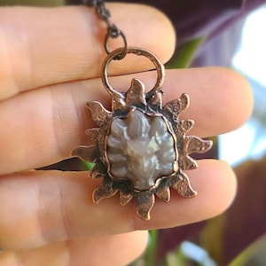 Electroformed Nine tailed fox necklace