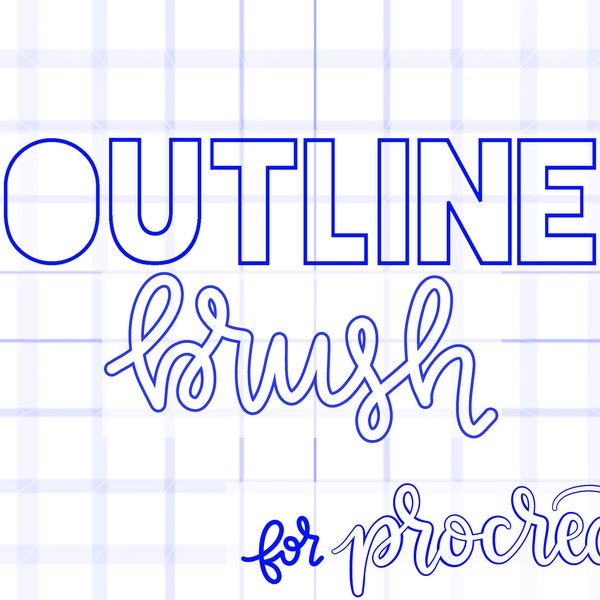Outline brushes for Procreate Digital Download