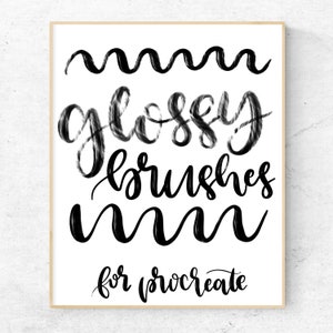 3 glänzende Schriftzug Bürsten für Zeugen digitalen Download