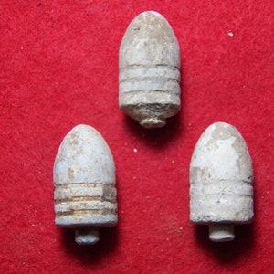 3 Excavated Civil War .58 Cal. Type 1 Cleaner Bullets - Manassas