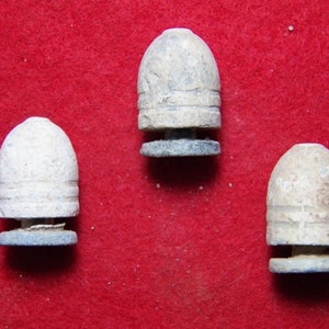 3 Excavated Civil War .58 Cal. Type III Cleaner Bullets - Manassas