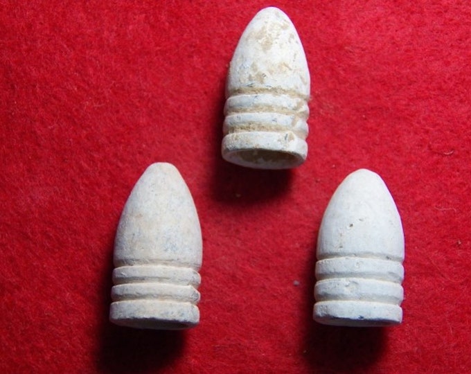 Manassas Sharps Hole Base Bullets 3 Excavated Civil War .52 Cal 