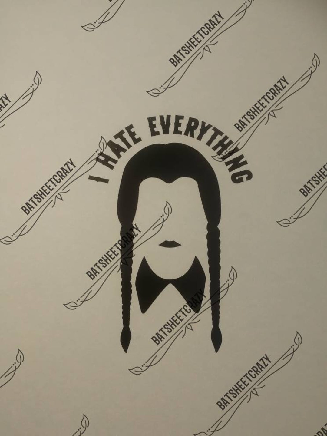 The Addams Family Wednesday Addams i Hate Everything Adhesive Vinyl ...
