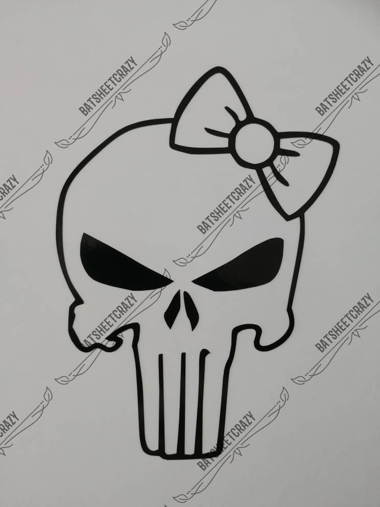 Marvel's The Punisher Skull logo male/female adhesive vinyl decal