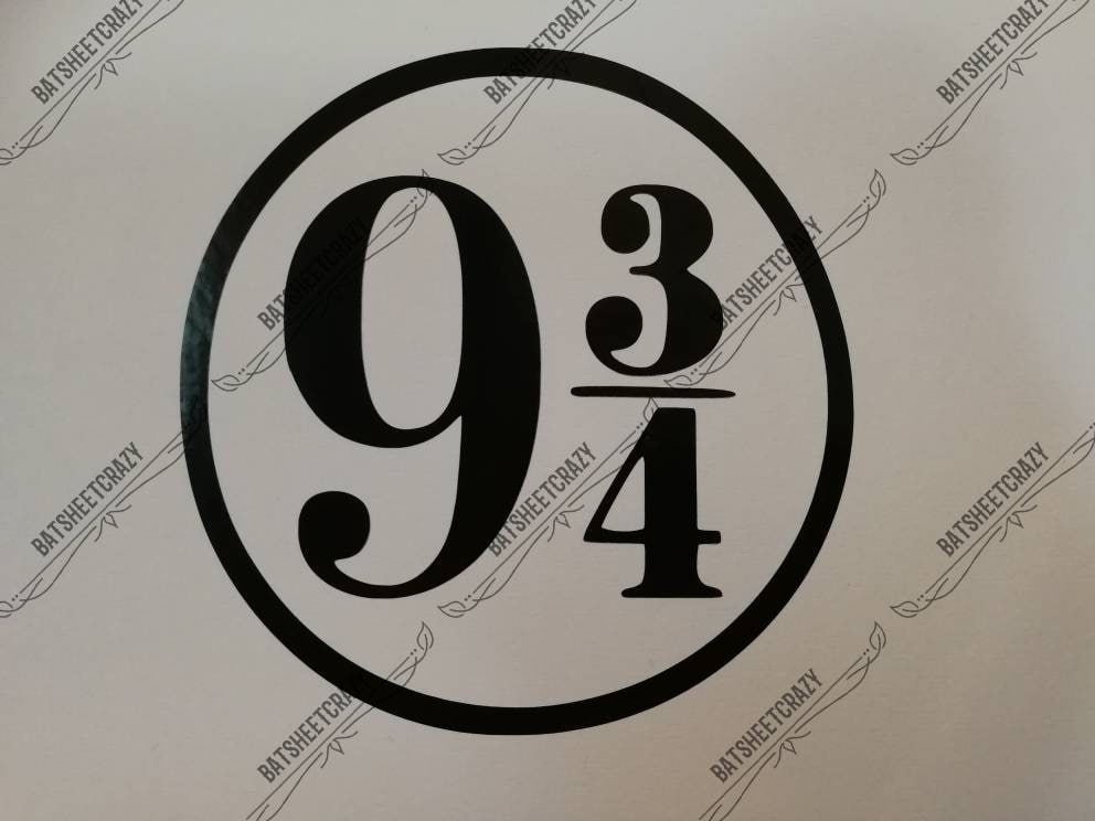 9 3/4 Hogwarts Express Decal Vinyl Car Window Sticker V2