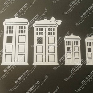 Fun Doctor Who Tardis &#39;stick family&#39; adhesive vinyl decals for car/van/laptop/wall/folder/glass or bumper sticker.