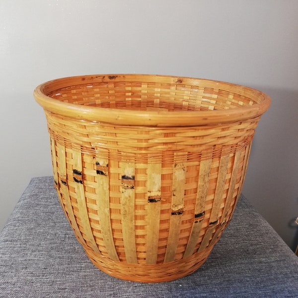 Large wicker planter / Rattan planter / Rattan basket / Rattan planter / Flower pot