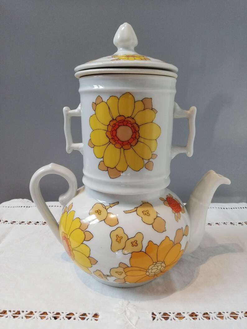 Pillivuyt Vintage Teapot Co. / Teapot / Cafeteria Etsy