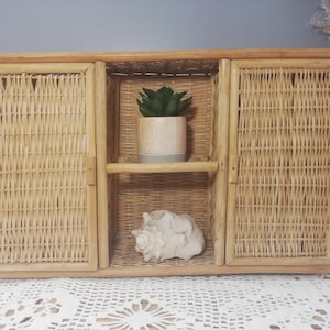 Wicker shelf / Rattan shelf / Shelf to put down / Rattan cabinet / Rattan shelf