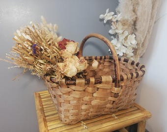 Vintage chestnut basket / Rattan basket / Basket / Storage basket / Rattan basket / Wastebasket