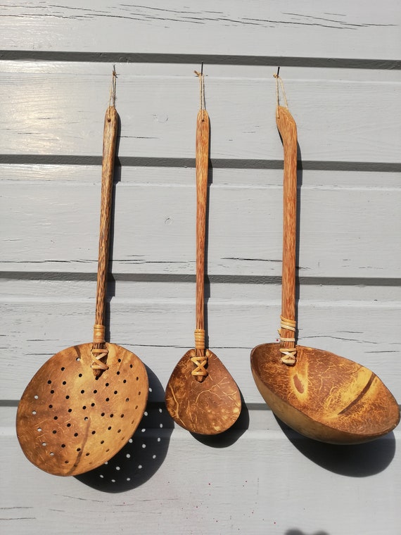 Utensili da cucina Calabash / Mestolo / Colino / Cucchiaio / Decorazione in  legno -  Italia