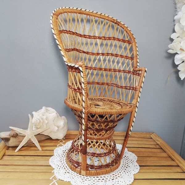 Rotan fauteuil 35 cm / Emmanuelle fauteuil / Rotan fauteuil / Rieten stoel / Poppenfauteuil