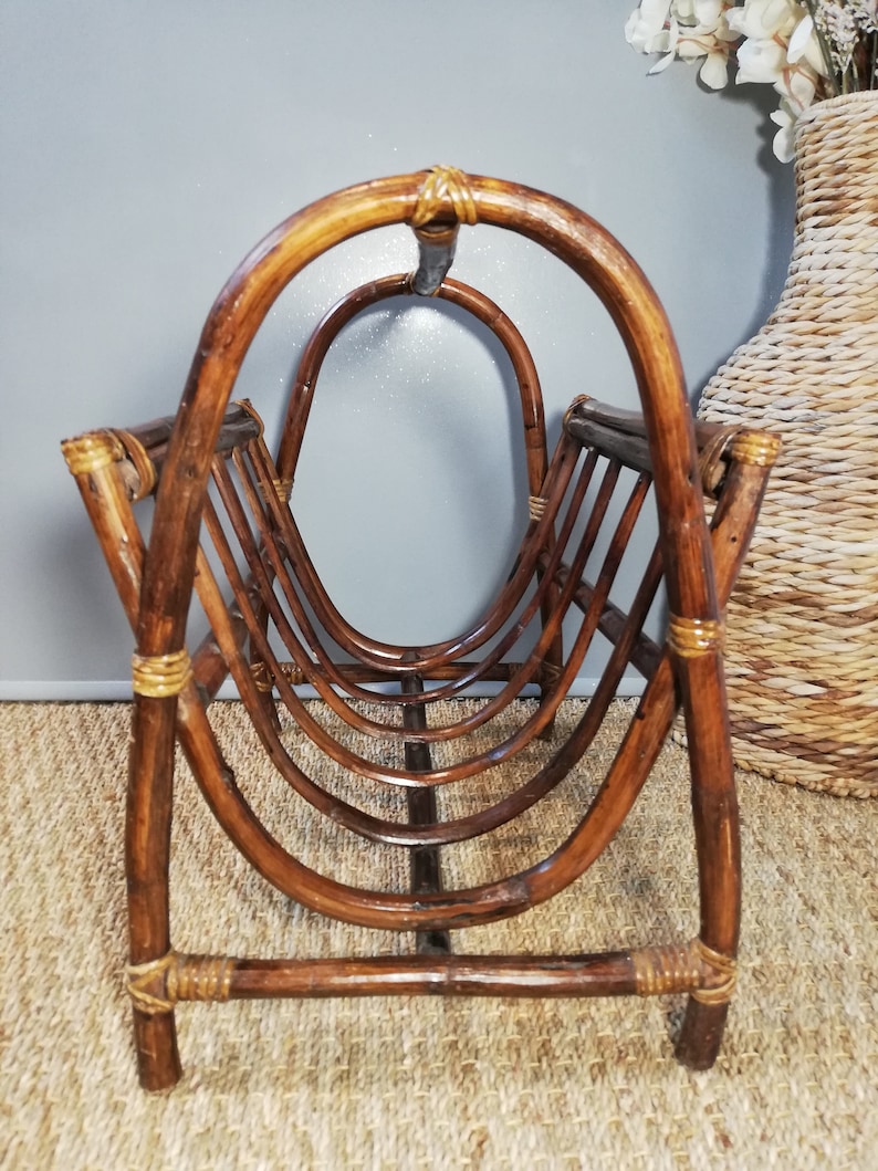 Newspaper Rack / Magazine Rack / Book Basket / Bamboo Magazine Rack ...