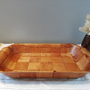 Bamboo dish / Wooden salad bowl / Wooden dish / Bamboo basket / Tray