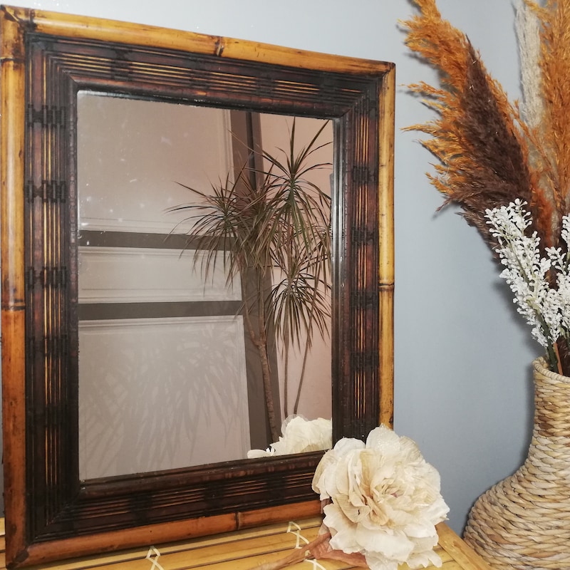Bamboo Standing Mirror