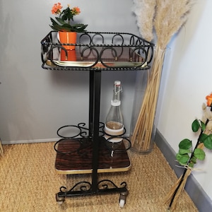 Servierwagen / Trolley / Vintage Bar / Servierwagen / Resopal-Beistelltisch