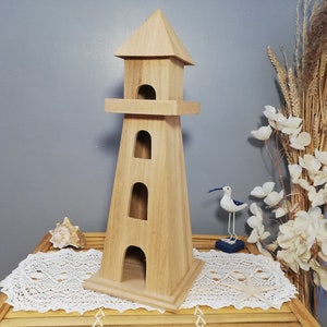 Wooden lighthouse / Lighthouse / Wooden lighthouse / Marine decoration