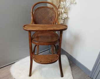 Chaise haute Thonet / Chaise pour bébé / Chaise haute Thonet antique / High chair