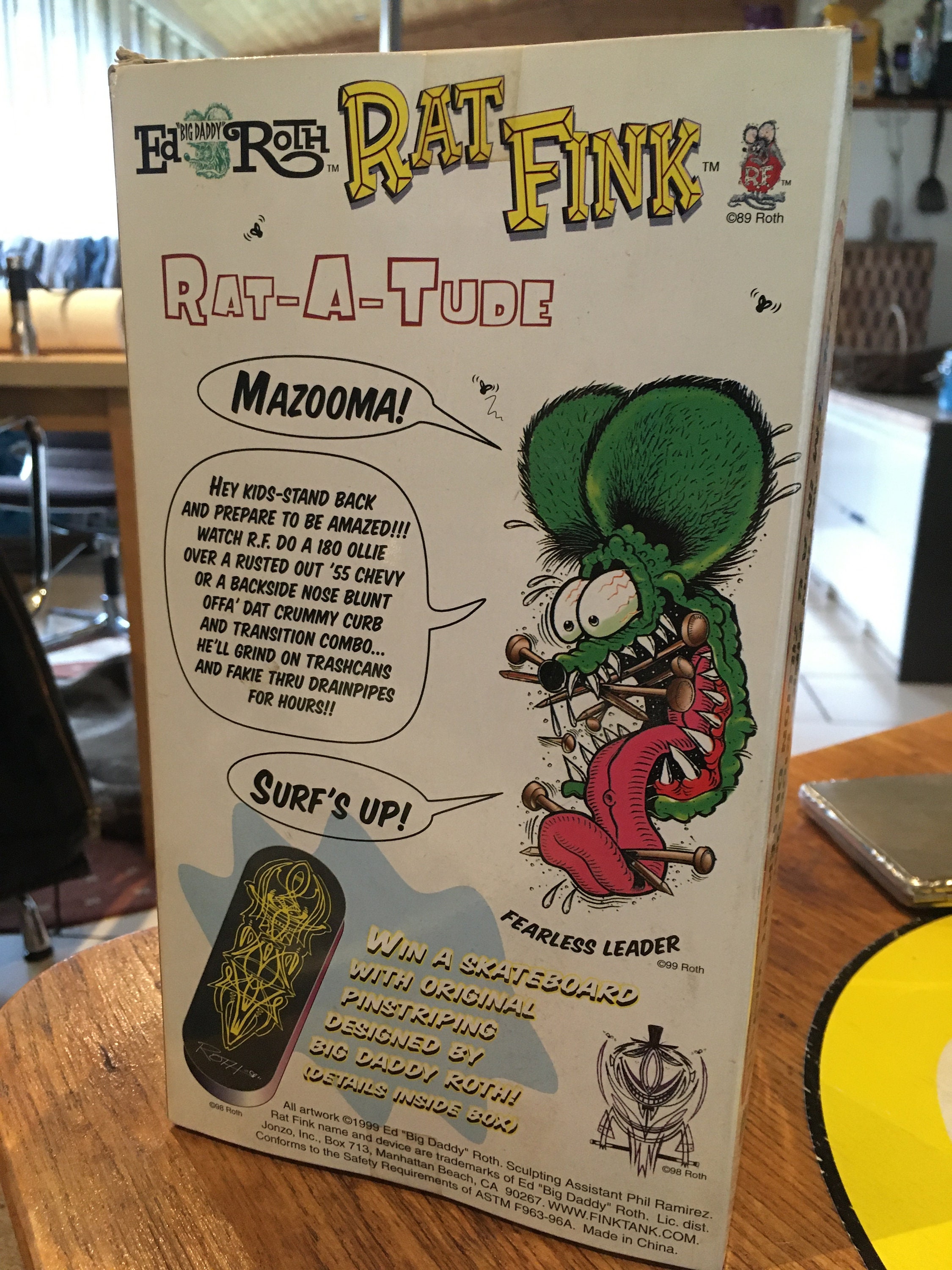 Big Daddy Roth's - Skateboard - Rat Fink 1999 - Etsy