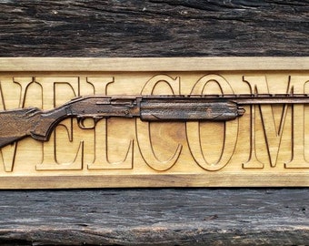 Welcome Shotgun Sign