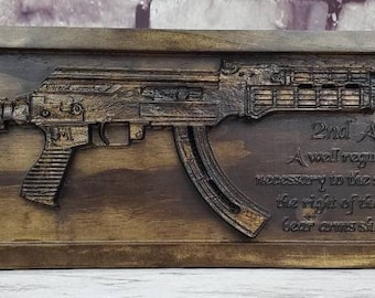 AK47 Replica With Second Amendment