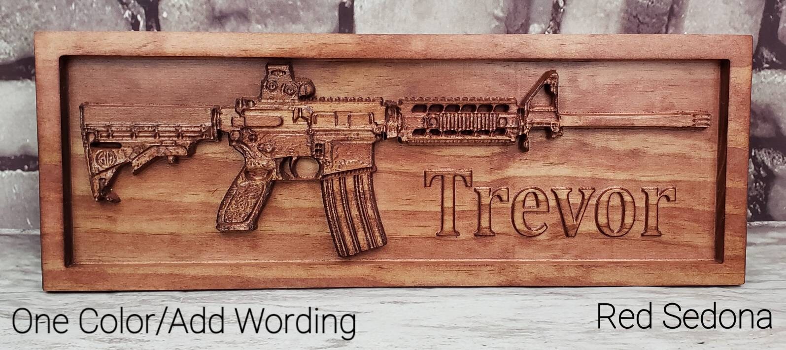 Wooden AR-15 Rifle AR-15 Rifle Sign Wooden Gun Decor Hunting Rifle Gun ...