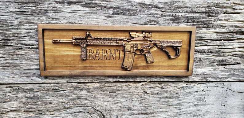 Wooden AR-15 Rifle AR-15 Rifle Sign Wooden Gun Decor Hunting | Etsy