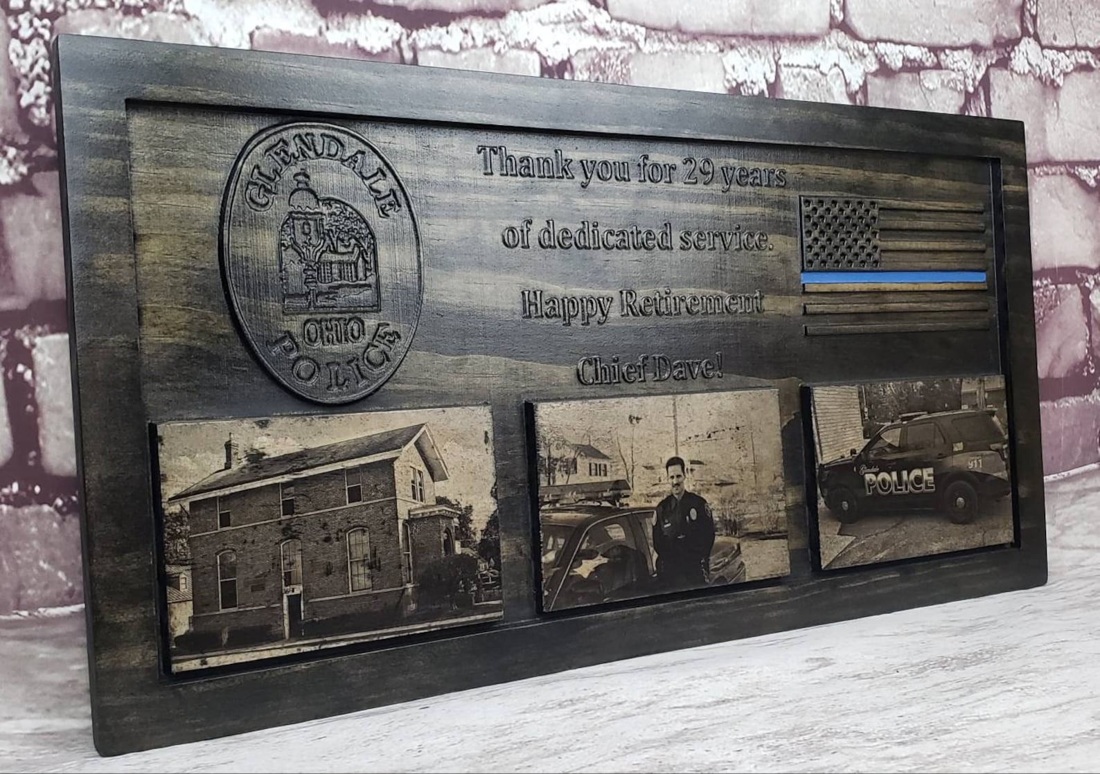Customizable Law Enforcement Retirement Plaque Etsy
