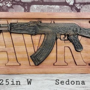 Classic AK-47 With Last Name Behind It