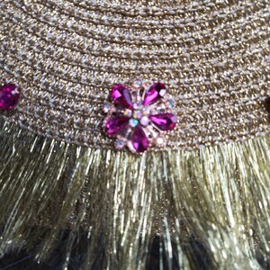 Golden party clutch with crystals and fringes, special for a Valentine's Day gift. Gold Evening Bag" and "Boho Chic Bag.