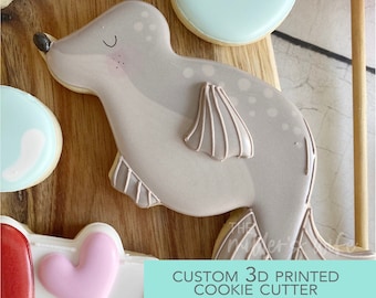 Seal Cookie Cutter - Sea Animals Cookie Cutter - Sealed with a Kiss Cookie Cutter -   3D Printed Cookie Cutter - TCK85133