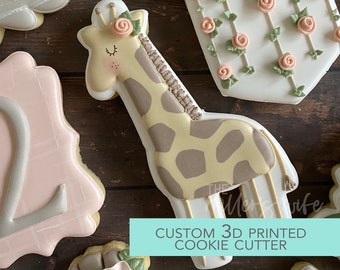 Tall Giraffe Cookie Cutter - Safari Animals Cookie Cutter -  3D Printed Cookie Cutter - TCK85138