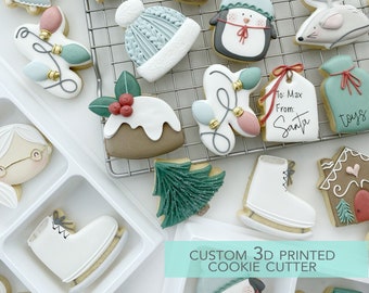 Mini Christmas Cookie Cutter set Cookie Cutters -  Christmas Mini Advent Calendar Cutters- 3D Printed Cookie Cutter - TCK87200 -  Set of 32