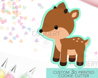 Fawn Cookie Cutter - Baby Deer Cutter - Woodland Animals - Lumberjack Cookie  - 3D Printed Cookie Cutter - TCK28103