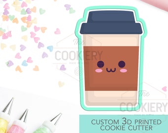 Latte Kaffee Ausstechform - Kaffeetasse Ausstechform - Ich liebe dich a Latte - 3D Gedruckter Ausstechform - TCK22102
