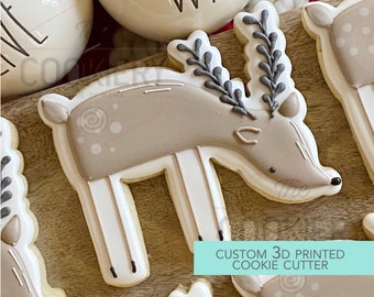 Christmas Reindeer Cutter - Winter Deer Cookie Cutter - Winter Christmas Cutter -   3D Printed Cookie Cutter - TCK87151