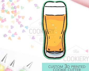 Tall Beer Glass - Father's Day, St Patrick's Day Cutter - 3D Printed Cookie Cutter - TCK19133