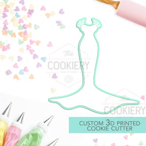 Wedding Dress Cookie Cutter .- Bride Cookie  - 3D Printed Cookie Cutter - TCK26121