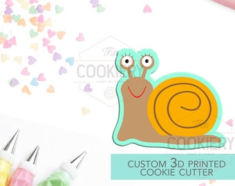 modern design Digital download file Snail cookie cutter STL file 4 in long cute snail cookie